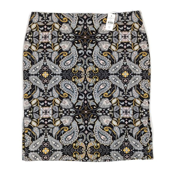 LOFT Dresses & Skirts - NWT LOFT Outlet Paisley Pencil Skirt, Size 12